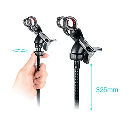 LU2000 Smartphone Holder Bracket, Universal Mobile Phone Clip Stand Bracket, Rotating Mounts with Professional Sound Chipset for PC Karaoke, YouTube, Gaming Recording