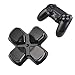Chrome D-pad Bullet Buttons Aluminum Custom Metal Playstation 4 DualShock 4 Replacement Buttons Spare Parts Accessories for PS4 Mods Controllers Bullet Black