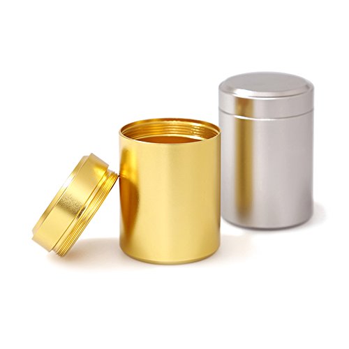 Titanium Alloy Mini Tea Caddies Portable Sealed Cans Container,4.5cm6.5cm