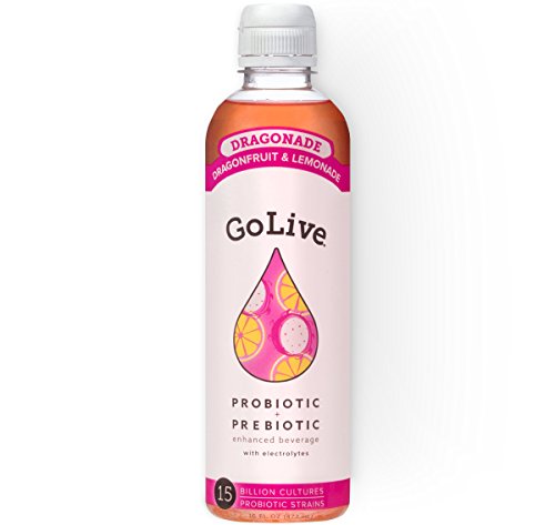 GoLive Dragonade Probiotic & Prebiotic Ready-to-Drink, Dragon Fruit & Lemon, 16 Ounce (Pack of 6) - Thumbnail 7