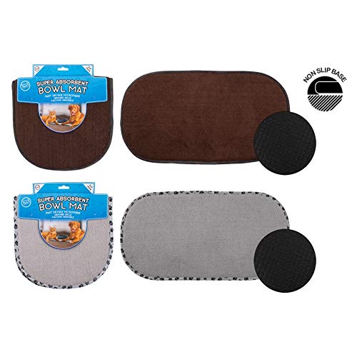 L M Microfibre Food Bowl Mat For Cats & Dogs Available In Two Colours **One Randomly Sent**
