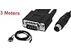 xjs Mini Din Male Connector PLC Programming Adapter Cable 3 Meters 10Ft ...