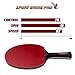 Ping Pong Paddle with Killer Spin + Case for Free - Professional Table Tennis Racket for Beginner and Advanced Players - Improve Your Ping Pong Skills with JT Ping Pong Paddle Set (Light red)