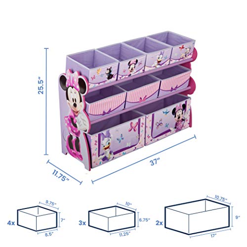 Delta Children Deluxe 9Bin Toy Storage Organizer, Disney Minnie Mouse