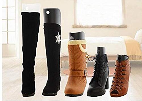 Happyupcity 1 Pair 22 Inch White PP Plastic Support Shape Shoes Tree Portable Multipurpose Tall Short Boot Shaper Tree Inserts Cloth Shoes Mitt Long Thigh Boot Knee Boots Elastic Shoe Braces