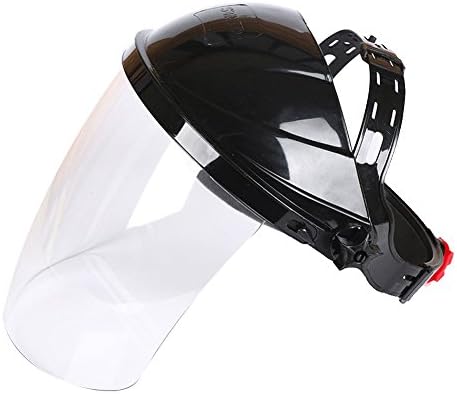 Clear Safety Face Shield and Wide Visor, Full Face Screen Safety Face Mask Eye Protection Face Cover Visor Welding Helmet(34x22cm)