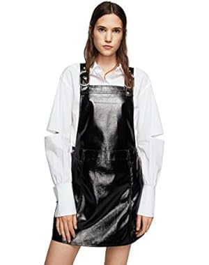 Women's Vinyl Pinafore Dress