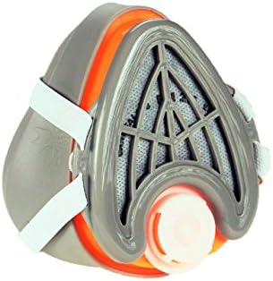 (Small-Medium) Dust Mask Washable and Reusable + 4 Active Carbon Filters ( FFP1 &amp; FFP2 ) Included, Multi-Purpose Particulate Respirator Gray/Orange