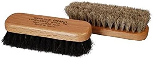 Professional Quality MAIN Shoe Shine Buffing Brush 100% Horse Hair Wood Handle