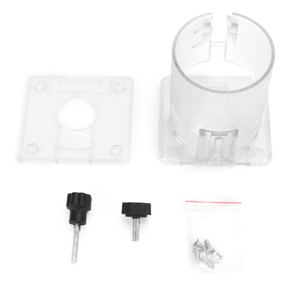 Woodworking Trimmer Router Base Transparent Plastic Router Guard Shield for Power Tools, Hard Protective Trimmer Base for DIY Woodworking & Garden Projects