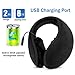 Bluetooth Earmuffs Headphones,Topoint Unisex Foldable Winter Ear Warmers Wireless Music Bluetooth Headsets with Microphone for Outdoor Sports, Travel, Black