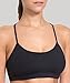 CRZ YOGA Women's Light Support Braided T-Back Fashion Yoga Sports Bra Black XL