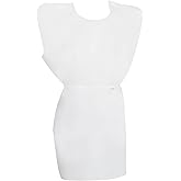 McKesson Patient Exam Gowns, Tissue/Polyester, Disposable, White, One Size Fits Most, 50 Count