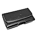 LG Escape 2, G2 mini D620, G3 s D725, L90 D405, Lancet Premium Leather Pouch Carrying Case with Belt Clip , Belt Loops Holster (Plus Size For LG Escape 2, G2 mini D620, G3 s D725, L90 D405, Lancet Perfect Fits with Silicone Case or Snap on Case,Bumber Case, Thin Protective Case On It)-Black