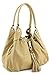 Faux Calfskin Leather Tassel Drawstring Hobo Bag
