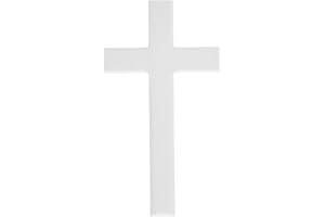 Luxshiny Wooden Wall Cross: White Wooden Hanging Cross for Home Office Weddings Christian Church Gift Wall Decor, 21.00 X 11.
