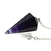 Justinstones Natural Rainbow Fluorite Gemstone Rock Crystal Hexagonal Pointed Reiki Chakra Pendant Pendulum