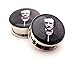 Screw on Plugs - Edgar Allan Poe Picture Plugs - 2g - 6mm - Sold As a Pair