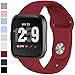 Hamile Soft Bands Compatible for Fitbit Versa & Fitbit Versa Lite, Silicone Replacement Band Straps for Fitbit Versa Smart Watch, Small, Red