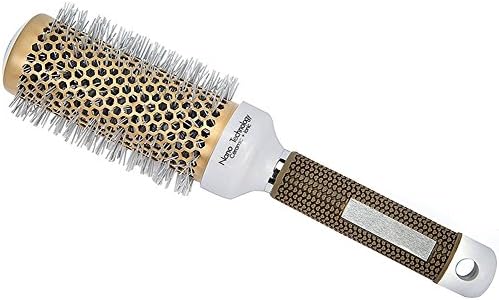 Janrely Anti Static Nano Ionic & Thermic Ceramic Hair Brush Barrel Round 2 inch