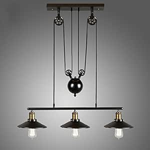 Homestia Luz De Techo Polea Pendiente De La Vendimia Loft Lámpara