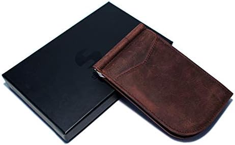 Front Pocket Wallet, Money Clip Billfold RFID Blocking, Top Grain Leather