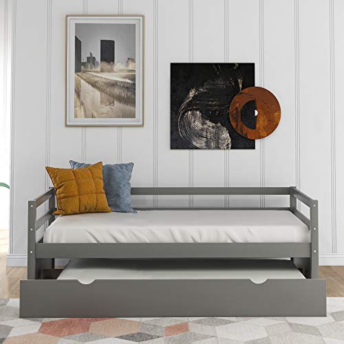 Harper & Bright Designs Wood Daybed with a Trundle No Box Spring