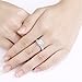 Newshe Wedding Rings for Women Engagement Set AAA Cz 1.6ct Round 925 Sterling Silver White Size 5-10
