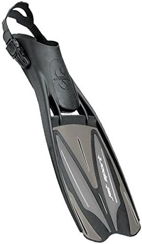 ScubaPro Jet Sport Fins, Scuba Pro Diving Fin, Black Gray - Medium (8-10)