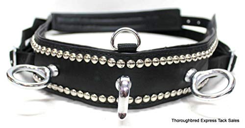 D.A. Brand Black Nylon Mini Pony Driving Harness w/Silver Spots Horse Tack