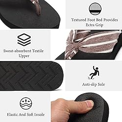 EQUICK Women's Flip Flops Arch Support Yago Mat