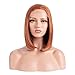 ALICE Lace Front Wigs Copper Orange Bob Wig, 14