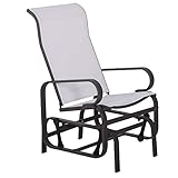 Outsunny Patio Sling Fabric Glider Swing Chair Seat Lounger Porch Rocker Outdoor Garden