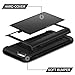 SAMONPOW Wallet Cover for iPhone 6 iPhone 6s Case Card Holder Protective Hard PC TPU Inner Rubber Back Cover for iPhone 6 iPhone 6s 4.7 inch Black