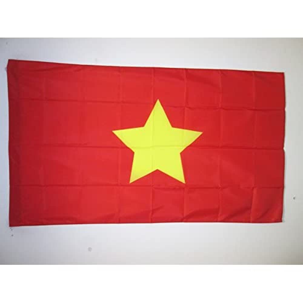 AZ FLAG - Viet Minh 1945-1955 Flag - 2x3 Ft - League for the Independence of Vietnam Banner with Sleeve - 100% Polyester - Fade Resistant - Vivid Colors - 2' x 3' Feet - 90x60 Cm