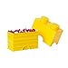 LEGO Storage Brick 2 - studs Yellow, Stackable Storage Box, 2.6L – LEGO Product, Plastic Storage Box with Lid, Desk Storage, Room Storage, Toy Box