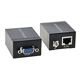 KSRplayer VGA Signal Extender Repeater Adapter over Single RJ45 Cat 5e Cat6 Network Cable 60M HD 1080P(1 Transmitter + 1 Receiver)
