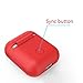 YUPING AirPods Case Silicone Protective Cover,2 Anti-Lost Strap,2 Pairs of Ear Hook,1 Headphone Case Compatible Apple AirPods (6PACK)-Red