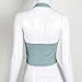 GAGAOPT Sexy Crop Top Zipper Halter Sleeveless Backless Camisoles Tank Tops