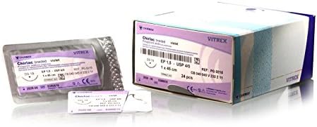 Vitrex PG 0025 Chirlac Suture - 2/0, 75 cm, Violet (Pack of 24)