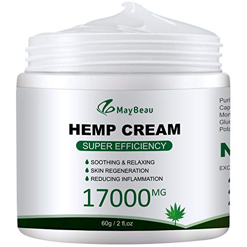 Hemp Pain Relief Cream, MayBeau 17000Mg Hemp Cream for Inflammation