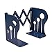 SatisInside Modern Reinforced Metal Retractable Bookends Book Racks (Navy)