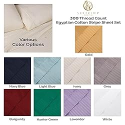 SUPERIOR Striped 300-Thread Sheet Set, Premium