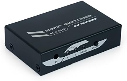 Expert Connect 2x1 HDMI Switch | 2 Port | 2 in - 1 out | Ultra HD 4K/2K @ 60Hz (60 fps), HDR | HDMI 2.0, HDCP 2.2 | Full HD/3D | 1080P | DTS | Dolby Digital | Direct TV | 18 Gbps Bandwidth