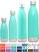 Simple Modern 9 oz Wave Water Bottle - Stainless Steel Hydro Kids Flask - Double Wall Vacuum Insulated Reusable Teal Small Metal Coffee Leakproof - Oasis