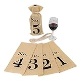 Houseables Wine Tasting Bags, Blind Bottle Cover with Rope, 6