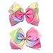 CÉLLOT 8 inch Hair Bows for Girls Alligator Clips Grosgrain Ribbon Rainbow Back to School Festival Christmas Bling Rhineston Hair Accessories for Baby Girls Toddler Girls Kids