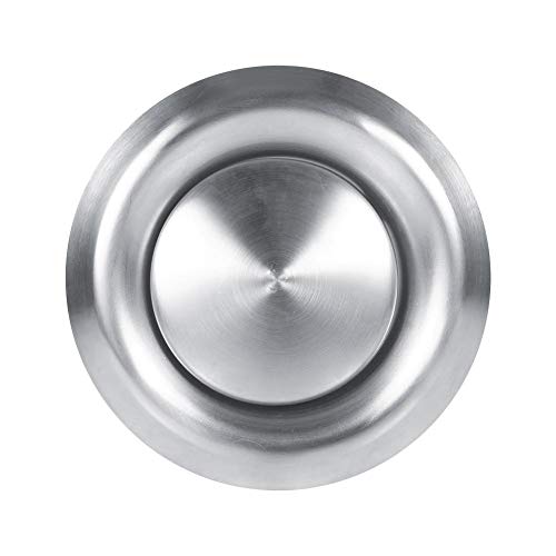 Round Stainless Steel Vent Valve, Ventilation Duct Fan Air Vent Ceiling Mounted Round Air Valve Vent Grill(150mm)