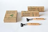 Wood Handle Shaving Razor Blade by ModestPlanet™ | 2-Pack | Alternative to Plastic & Metal Handles | Replace Razor Blade with Mach3| Perfect for Home & Travel