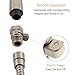 Shower Valve, Aomasi Brass Construction Water Flow Restrictor High Pressure Controller Universal Handheld Shower Hose Bidet Sprayer Switch with Lever Handle Brushed Nickel